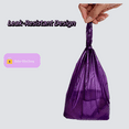 thumbnail image 2 of Biodegradable Dog Waste Bags with Easy-Tie Handles,Leak-proof and Extra Thick Poop Bags for Cats, Dog Poop Waste Bags with Leash Tie,6 Pack of 15, 90 Count(Purple, 6 Rolls), 2 of 8