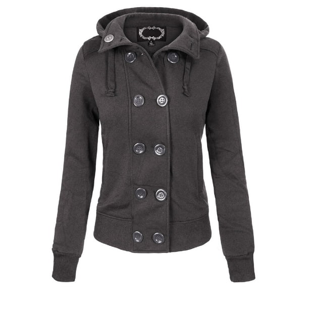 Made By Olivia Women S Trendy Casual Warm Pea Coat Jacket 3x Com Trendy Casual Warm Pea Coat Jacket, Womens Hooded Peacoat Small Jacket