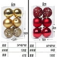 thumbnail image 2 of LINLIN 6Pcs 6cm Christmas Ball Assorted Christmas Ball Ball Glittering Christmas Tree Pendants Decorative Hanging Christmas Baubles Balls Ornaments Set, 2 of 7