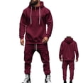 thumbnail image 2 of CONFREE Mens Sweatsuit 2 Peice Sets Casual Men's Jogging Tracksuit Set Solid Pullover Hoodies Pants Athletic Sweat Suit for Men, 2 of 9