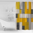 thumbnail image 2 of Shower Curtain Bathroom Set Watercolor Yellow Grey White Block Waterproof Fabric Shower Curtains with Grommets&Hooks Abstract Modern Art Privacy Bath Curtain for Bathtub 36x72in, 2 of 7