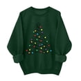 thumbnail image 5 of NMMUED Womens Christmas Sweatshirt Funny Sweatshirts for Women Christmas Clothes for Women Crewneck Sweatshirt Christmas Vacation Sweatshirt Long Sleeve Shirts for Women Green S, 5 of 5