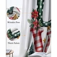 thumbnail image 6 of Love Christmas Black Out Curtains 72 Inch Long, Light Blocking Drapes with Black Liner, Tropical Tree Red Black Plaid Xmas Thermal Insulated Blackout Curtains for Bedroom Living Room 52"x72" 2 Panels, 6 of 8