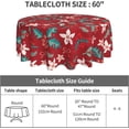 thumbnail image 4 of Merry Christmas Round Tablecloth 60 Inch Winter Snowflake Decorative Round Table Cloth for Home Kitchen Dining Room Patio Outdoor Picnic Party, 4 of 6