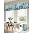 thumbnail image 6 of Coastal Sea Turtle Valances for Windows, Vintage Teal Nautical Beach Botanical Light Filtering Kitchen Curtains, Rod Pocket Window Valance Curtains for Living Room Bedroom, 54" W x 18" L, 2 Panels, 6 of 9