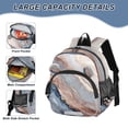 thumbnail image 4 of RMDQTR Adorable Ear-Print Backpack with Reflective Strip and Anti-Lost Leash Adjustable Shoulder Straps Mini Travel Backpack Pastel Agate Gilded Veil, 4 of 7