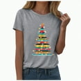 thumbnail image 3 of Towmus Christmas T Shirts Women Merry and Bright Graphic Tee Casual Xmas Holiday Shirt Tops, 3 of 7