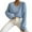 Sky Blue, variant on Women's Lazy Style Loose Short V-Neck Lantern Long Sleeve Pullover Sweater, Relaxed and Trendy, Great for Casual Events and Lounging,Pink,S