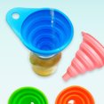 thumbnail image 3 of HALJEN Food Grade Silicone Foldable Funnel Mini Portable Kitchen Oil Leak Retractable High Temperature Resistance(Blue), 3 of 3