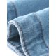 thumbnail image 5 of Chaqueta de mezclilla recortada de manga corta con cuello vuelto para mujer INSPIRE CHIC, azul claro, XL, 5 of 6