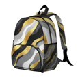 thumbnail image 2 of Black White and Gold Marble Backpack Backpack for School,Cute School Bag,Schoolbag with Adjustable Shoulder Straps & Padded Back,13.8"x11.4"x6", 2 of 6