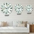 thumbnail image 4 of Designart 'Floral Seamless Pattern Succulents Ferns Thorns' Farmhouse Wall Clock, 4 of 5