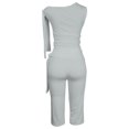 thumbnail image 6 of NMMUED Jumpsuits for Women Casual Strapless Jumpsuits for Women One Piece Jumpsuits for Women Capri Jumpsuits for Women Fitted Jumpsuits for Women Elegant Jumpsuits for Women, Gray XL, 6 of 7