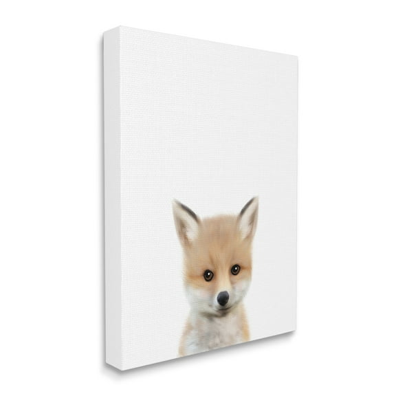 The Kids Room by Stupell Baby Fox Animal Kids Painting Canvas Wall Art by Leah Straatsma