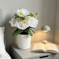 thumbnail image 5 of cpengpj Lifelike Layered Peony Artificial Floral Bonsai, Fade Resistant Plastic, for Living Room Space Livening, 1 Piece, 5 of 6