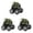 Army Green 3PCS, variant on Printing Frictional Toy Car Children Absorbing Off Road Vehicle Toys 360°, 3.5 inch, Army Green 1PCS