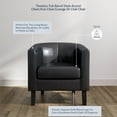 thumbnail image 5 of BELLEZE Accent Arm Club Chairs in Faux Leather Set of 2 - Highland (Black), 5 of 7