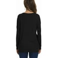 thumbnail image 6 of JuneFish Womens Casual Loose T Shirts Long Sleeve Blouses Tunic Tops with Pockets, 6 of 6