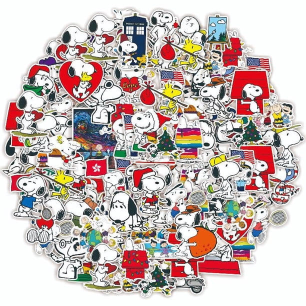 Paquete de pegatinas Snoopys Anime, 62 unidades, pegatinas decorativas de dibujos animados