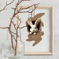 thumbnail image 5 of Colgante acrílico con conejito de Pascua en un agujero en un árbol. Una Pascua caprichosa para una celebración alegre., 5 of 5