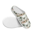 thumbnail image 3 of Yiaed Flamingo Palm Trees Print Slippers Fuzzy Warm Cozy Slippers Non Slip House Slippers For Indoor Outdoor Slippers House Slippers-46/47, 3 of 7
