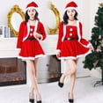 thumbnail image 4 of Vestido de Navidad para mujer, disfraz sexy de Navidad para adultos, disfraz de Papá Noel con ropa roja, disfraz de actuación, 4 of 6
