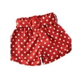 thumbnail image 4 of Kids Girl Suspender Straps Crop Tops Shirt High Waist Polka Dot Shorts with Belt Summer Clothes Outfit, 4 of 5