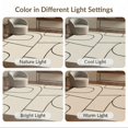 thumbnail image 7 of ODIKA 6'x9' Washable Area Rug Non-Slip, Easy Care, Beige Black Geometric Contour Elegance Abstract Curved Lines and Minimalist Design for Family Room, Living Room, Master Bedroom, 7 of 7
