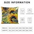 thumbnail image 5 of Creowell Sunflower Pillows Decorative Throw Pillow Covers Lovely Animal Birds Farmhouse Pillow Covers Yellow Flower Pillowcase Cushion Cover Outdoor Decor (Sunflower )，Multi-Size, 5 of 5