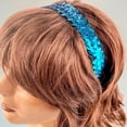 thumbnail image 2 of 3 Row 1 1/4" Metallic Stretch Sequin Headband, 2 of 3