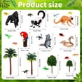 thumbnail image 2 of Juego de figuras de animales de la selva tropical de Jexine, paquete de 25 con árboles, 2 of 7