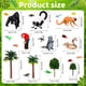 thumbnail image 2 of Juego de figuras de animales de la selva tropical de Jexine, paquete de 25 con árboles, 2 of 7