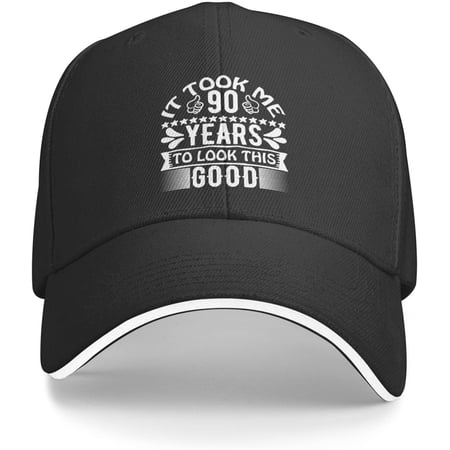90th Birthday Hat Gift for Women Men 90 Year Old Cap for Grandma Grandpa It Took 90 Years to Look This Good Hat Black 90th Birthday Hat Gift for Women Men 90 Year Old Cap for Grandma Grandpa It Took 90 Years to Look This Good Hat Black