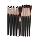 thumbnail image 1 of Cepillos de Maquillaje Profesional, Marrón Negro 22 Piezas de Cepillo de Maquillaje para Bodas, 1 of 8