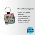 thumbnail image 2 of Retro Technology Collage Computer Faux Leather Square Keychain, 2 of 7