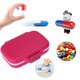 thumbnail image 1 of Organizador Caja de pastillas portátil de 3 rejillas Caja de almacenamiento de joyas de medicina Contenedor (Rosa) Likrtyny Libre de BPA, 1 of 9