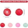 thumbnail image 4 of 288pcs Frosted Glass Beads 8mm Round Matte Beads 4 Colors Spray Painted Glass Loose Beads for DIY Friendship Bracelets Necklaces Beading Jewelry Making, 4 of 5