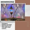 thumbnail image 4 of DEMMEX Authentic Turkish Lamp, Made in Turkey, Turkish Moroccan Mosaic Table Bedside Lamp, 100% Handcrafted, Antique Brass Color Metal Body and Decorated Metal Base, Gooseneck, 15", Blue&Multicolor, 4 of 8