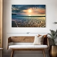 thumbnail image 3 of Elephant Stock Large Sunset Wall Art - Horizontal Canvas Wall Art - Living Room Wall Decor - Beach Canvas - Orange And Teal Decor - 48" x 32", 3 of 8