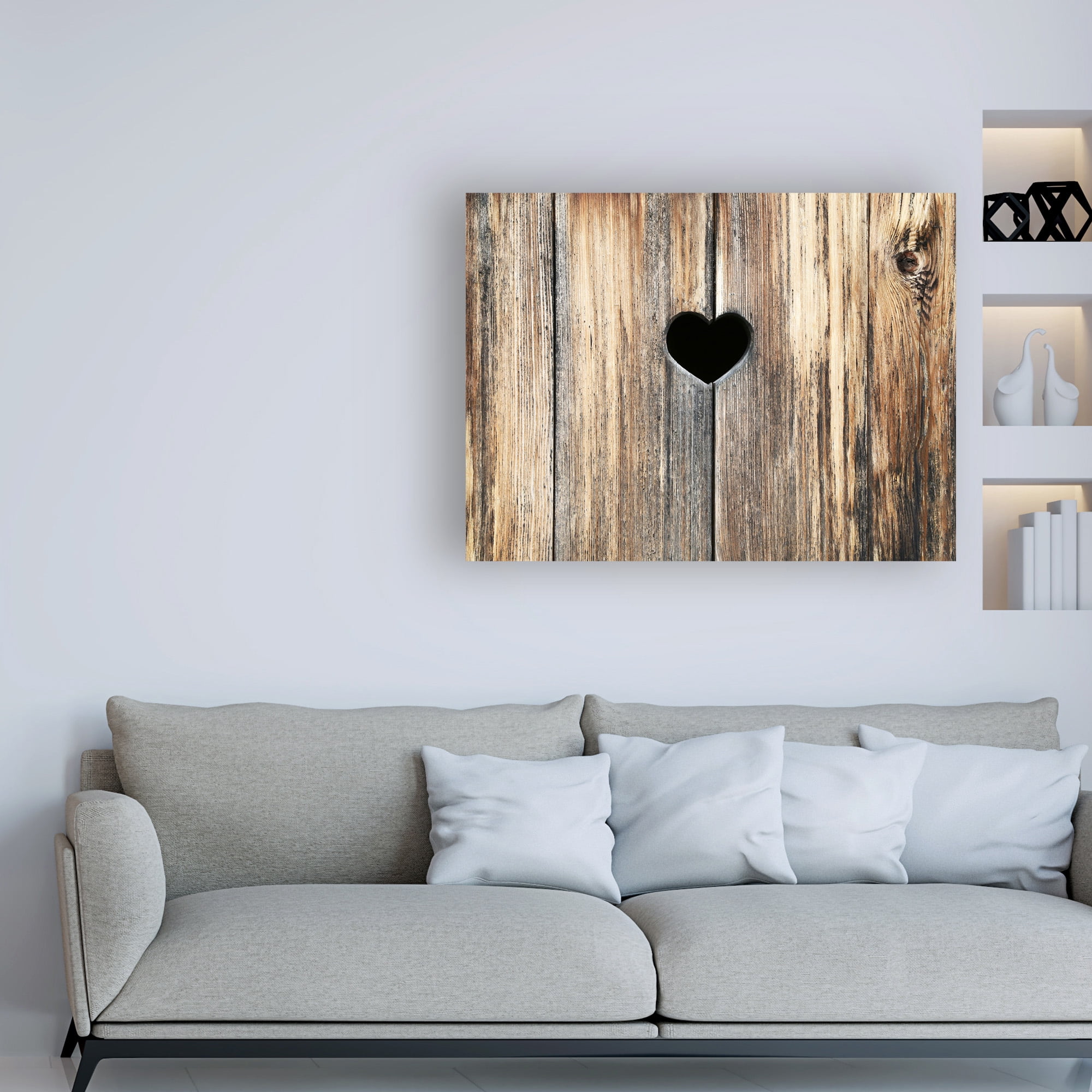 Trademark Fine Art 'Heart in Wood' Canvas Art by Brooke T. Ryan