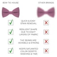 thumbnail image 3 of Men's Classic Pre-Tied Bow Tie Formal Solid Tuxedo, by Bow Tie House (Large, Smoky Rose), 3 of 5
