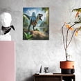 thumbnail image 3 of Sikiie Lake Forest Dinosaur A Print Canvas Decorative Hanging Painting, Anti-shrinkage Hanging Frame, Suitable for Home, Office Wall Decorations, 3 of 6