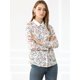 thumbnail image 2 of INSPIRE CHIC Blusa superior con cuello floral para mujer Camisas abotonadas de manga larga con pliegues elegantes blanco L, 2 of 6