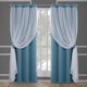 thumbnail image 1 of Cortinas TOWN & COUNTRY LUXE Talia de doble capa 52 x 84 cm, color turquesa, 1 of 9