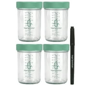 Sage Spoonfuls, Glass Baby Food Jars, 4 Pack, 8 oz Each (1 Pack)