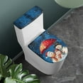 thumbnail image 2 of ZIATUBLE Christmas Snowman Toilet Lid Covers Set of 2 Snowfalkes Toilet Seat and Tank Lid Cover Set Soft Seat Covers Tank Lip Covers Reusable Toilet Top Cover Indoor Xmas Decor, 2 of 7