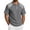 Gray&06#0610R, variant on Fabrcox Short Sleeve Polo Shirts for Men Collared Henley Men Linen Shirt Lightweight Relaxed Fit Color Block Vacation Workout Golf Shirts Men Gray S