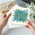 thumbnail image 6 of 6pcs Diamond Art Painting Kit Greeting Cards, Pretty Flowers 5D DIY Special Shape Diamond Greeting Card Creative Gifts, Christmas Thanksgiving Greeting Card Congratulation, 6 of 7
