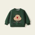 thumbnail image 5 of Chandail à Col Rond Imprimé pour Petits Enfants, Manches Longues, Chandail Confortable pour Filles, Haut à Capuche Décontracté, Tenue de Vacances Festive, Tenue à Capuche pour Petite Fille, Vêtements d'Été pour Bébé Garçon, Grande Fille, Vert Ani 6-7 Ans, 5 of 5