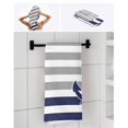 thumbnail image 6 of Anchor Gray Towel Set of 3, Soft Microfiber Bath Towels, Hand Towel, Washcloths, Modern Navy Blue White Striped Nautical Quick-Dry Absorbent Towels for Bathroom Kitchen Hotel Beach Gym Spa, 6 of 7